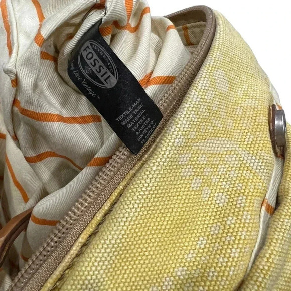 Fossil Yellow Canvas Messenger Bag - Picture 12 of 12